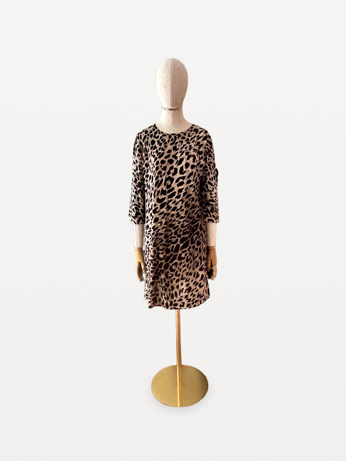 Leonard Paris knitted dress in pure wool with a leopard print 5