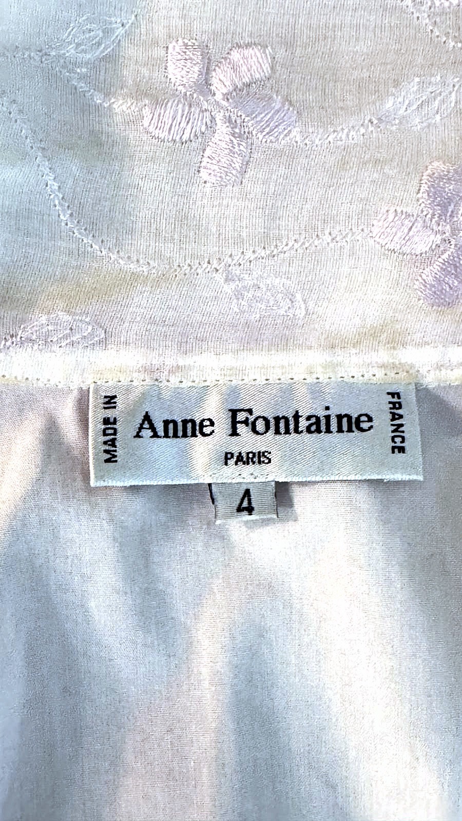 Anne Fontaine Chaleco Blusa Anne Fontaine con Bordado Floral en Tono Lila 4