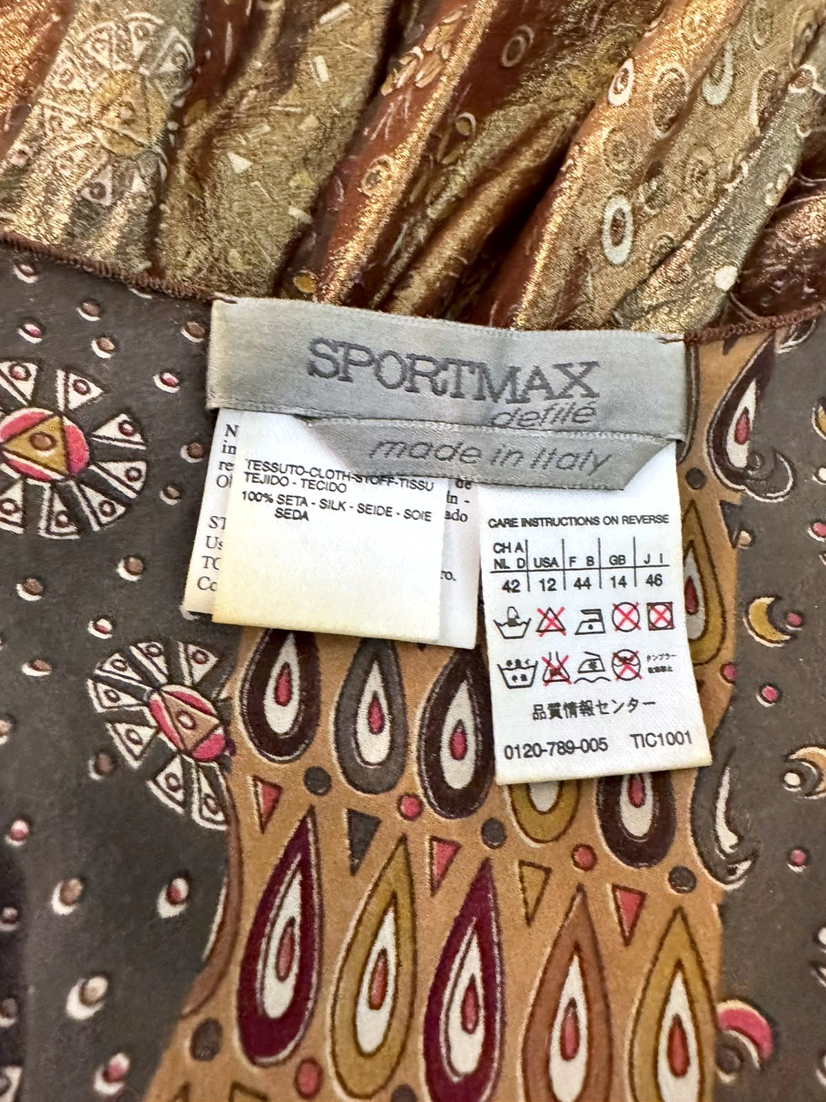 Sportmax Runway Dress: A Bohemian-Chic Pure Silk Design 5