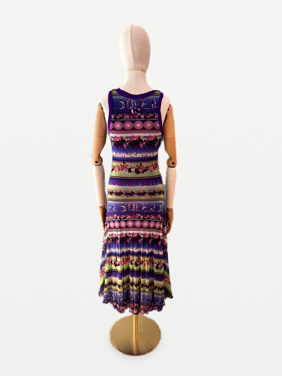 Jean Paul Gauliter Kleid-und-Schal-Set „Soleil“ von Jean Paul Gaultier aus bedrucktem Tüll 4