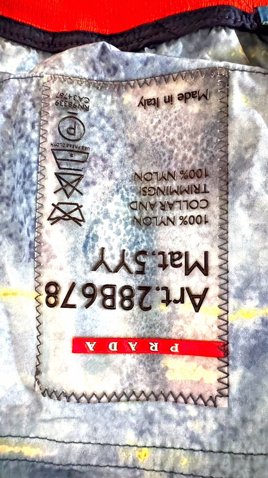 Prada PradaSport Linea Rossa Bomber Jacket with Artistic Print 3