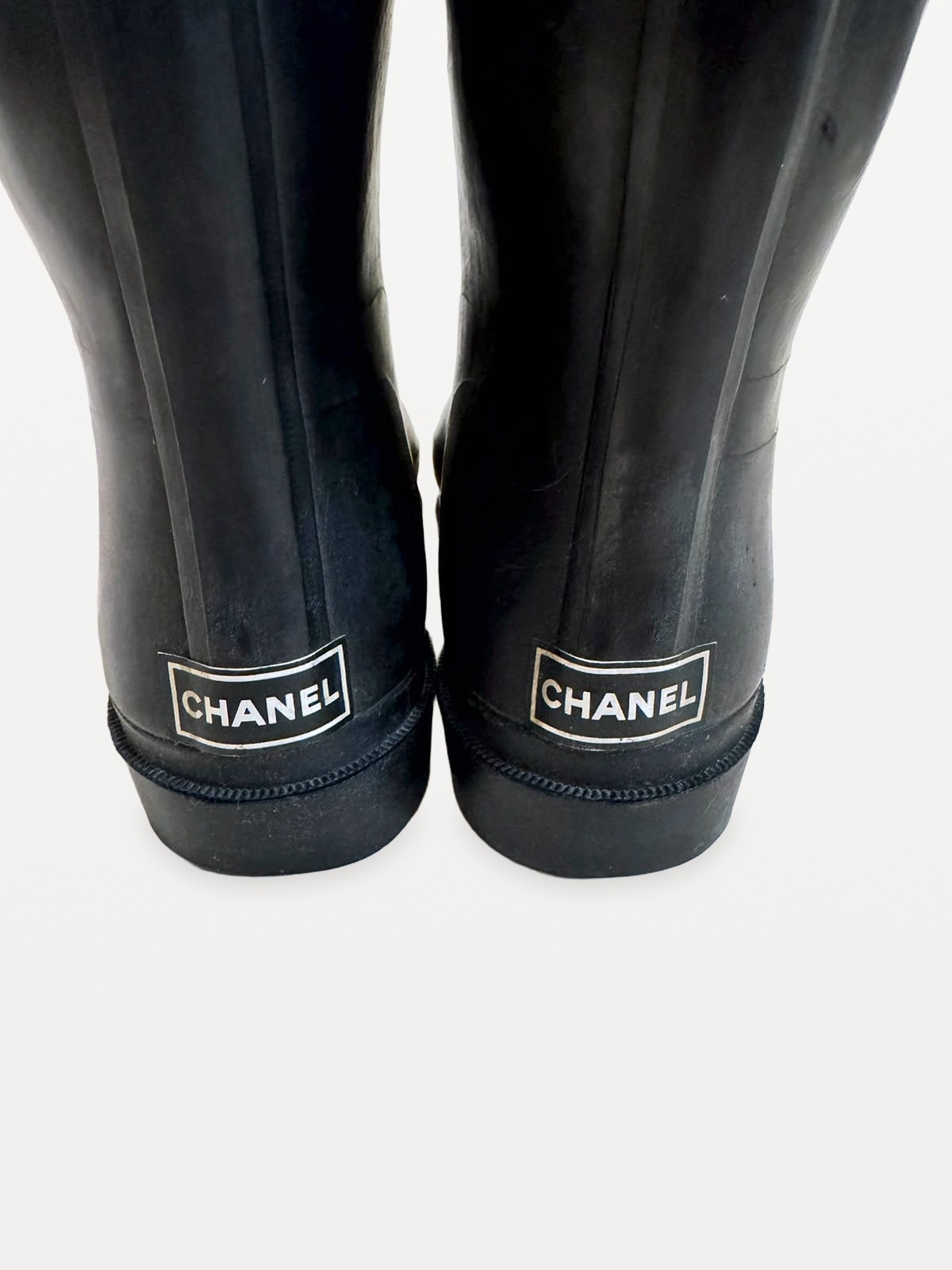 Vintage Chanel "CC Logo Rain Boots" (First Edition / Archive) 8