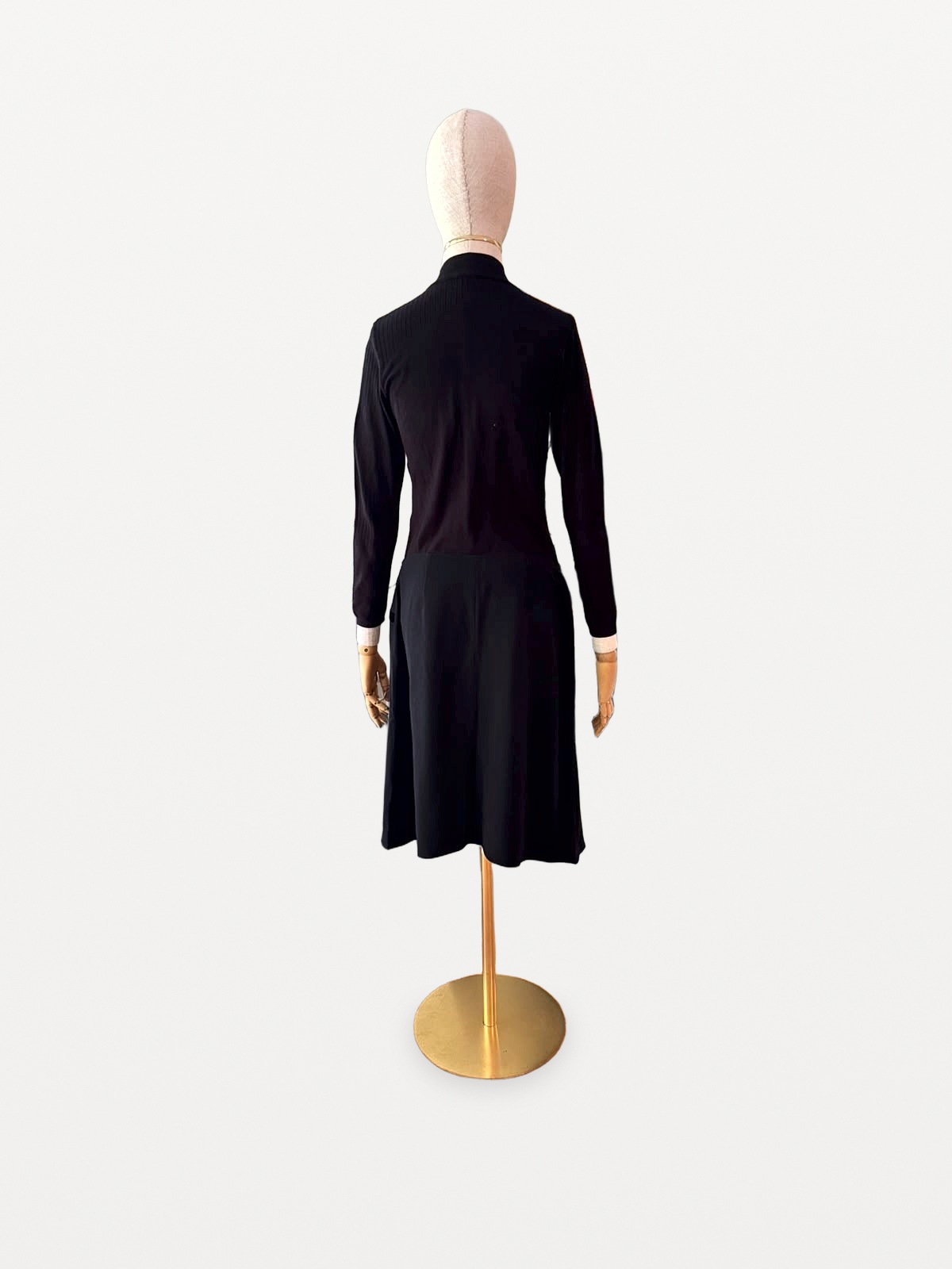 Blumarine Blumarine, Blugirl Flared Skirt in a Wool Blend with a Velvet Rose Detail 2
