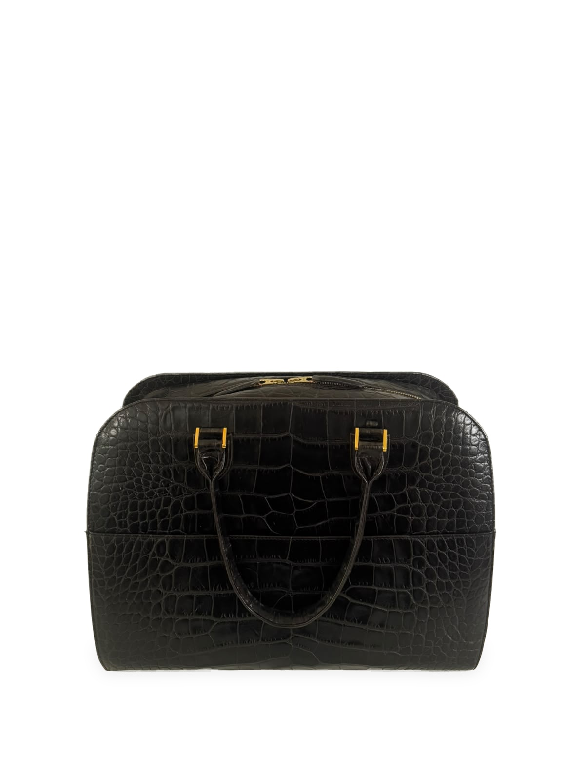 Kuhn Kuhn’s Fine Line Vintage Handbag in Crocodile-Effect Embossed Cowhide Leather 7