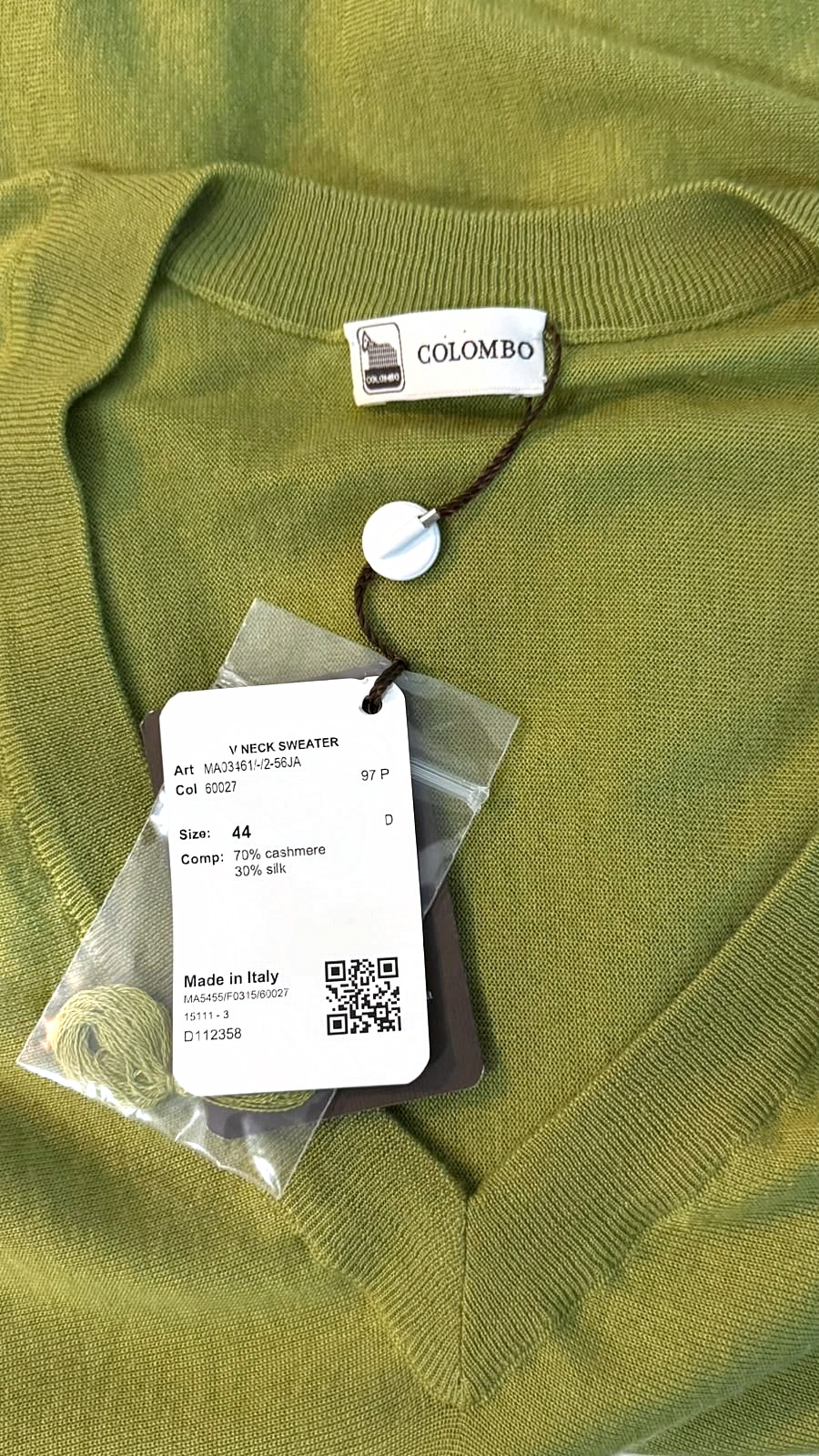 Punto Colombo Punto Colombo-Pullover aus Kaschmir und Seide in Olivgrün 4