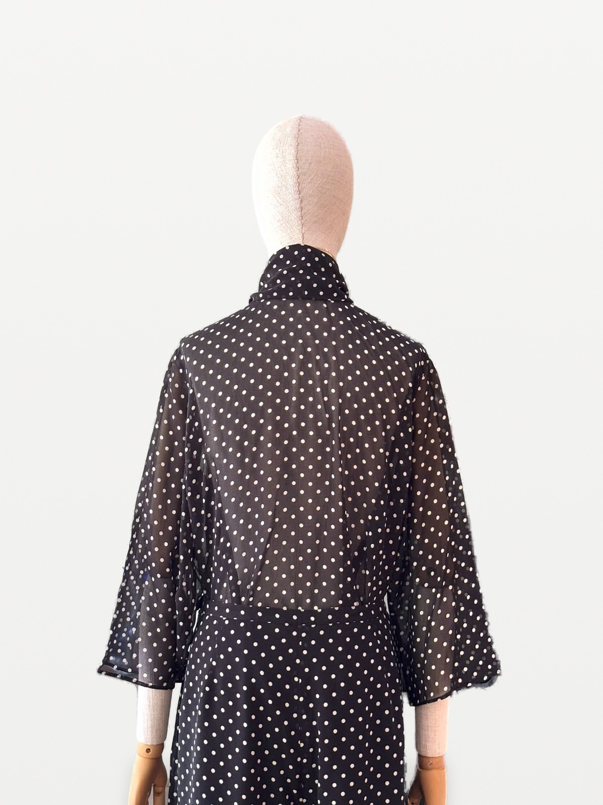 Marina Rinaldi Marina Rinaldi-Set aus Seide mit Polka-Dot-Muster (Bluse und Hose) 2