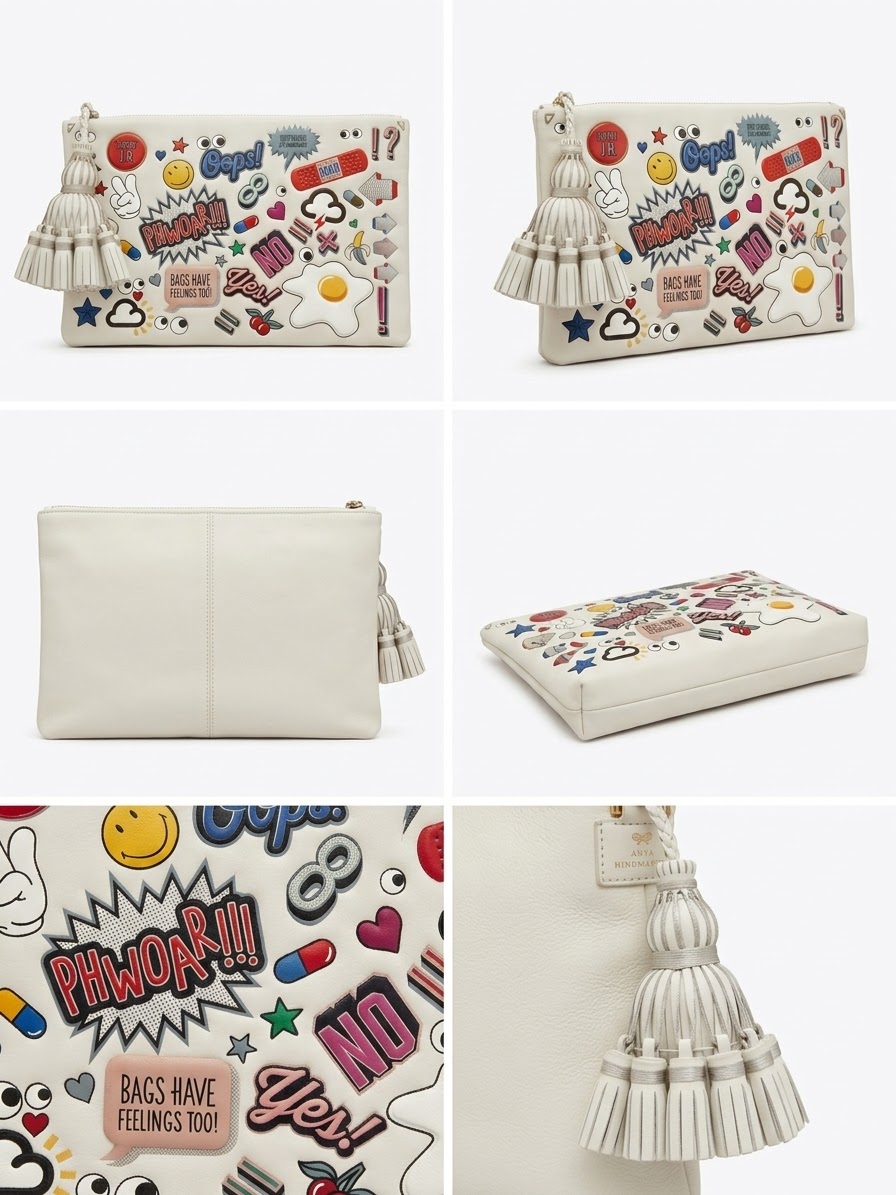 Anya Hindmarch "All Over Stickers" Georgiana / Loose Pocket Clutch 2