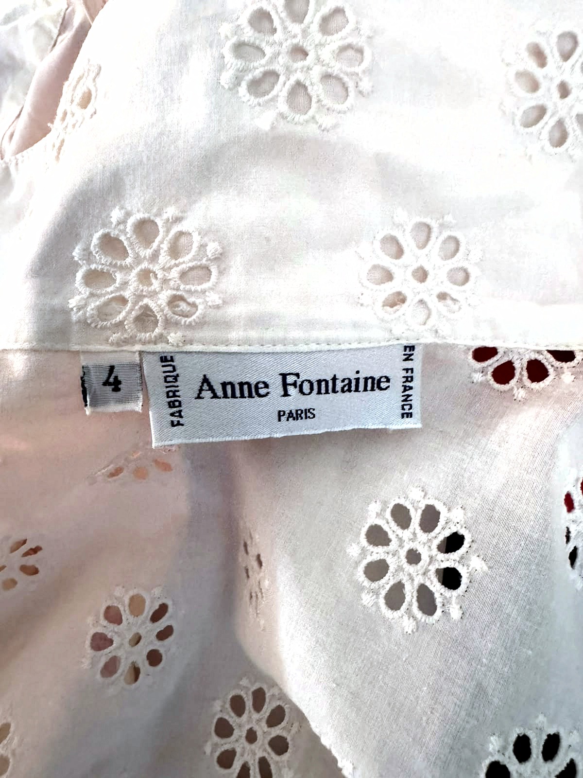 Anne Fontaine Anne Fontaine-Hemd mit englischer Stickerei und Blumen-Knopflochverzierung 5