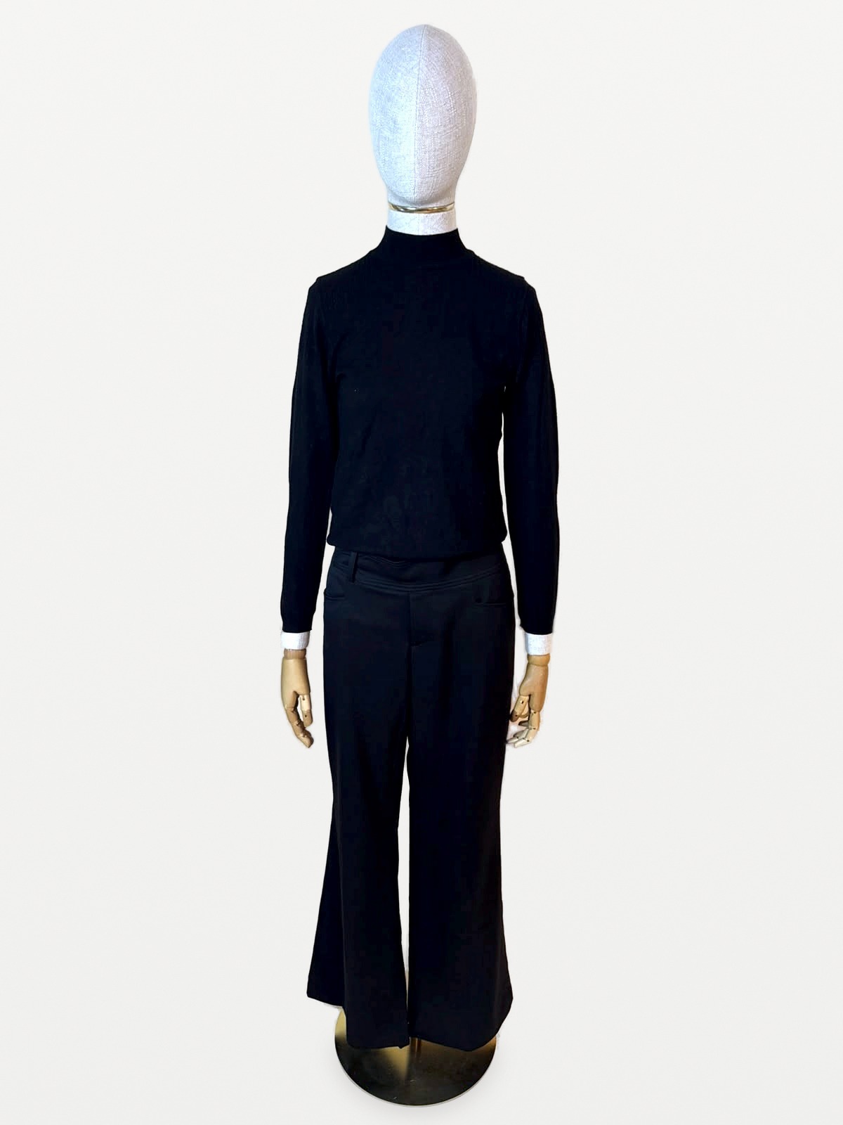 Gucci Pantalón de Vestir Gucci en Lana Elástica Tono Negro