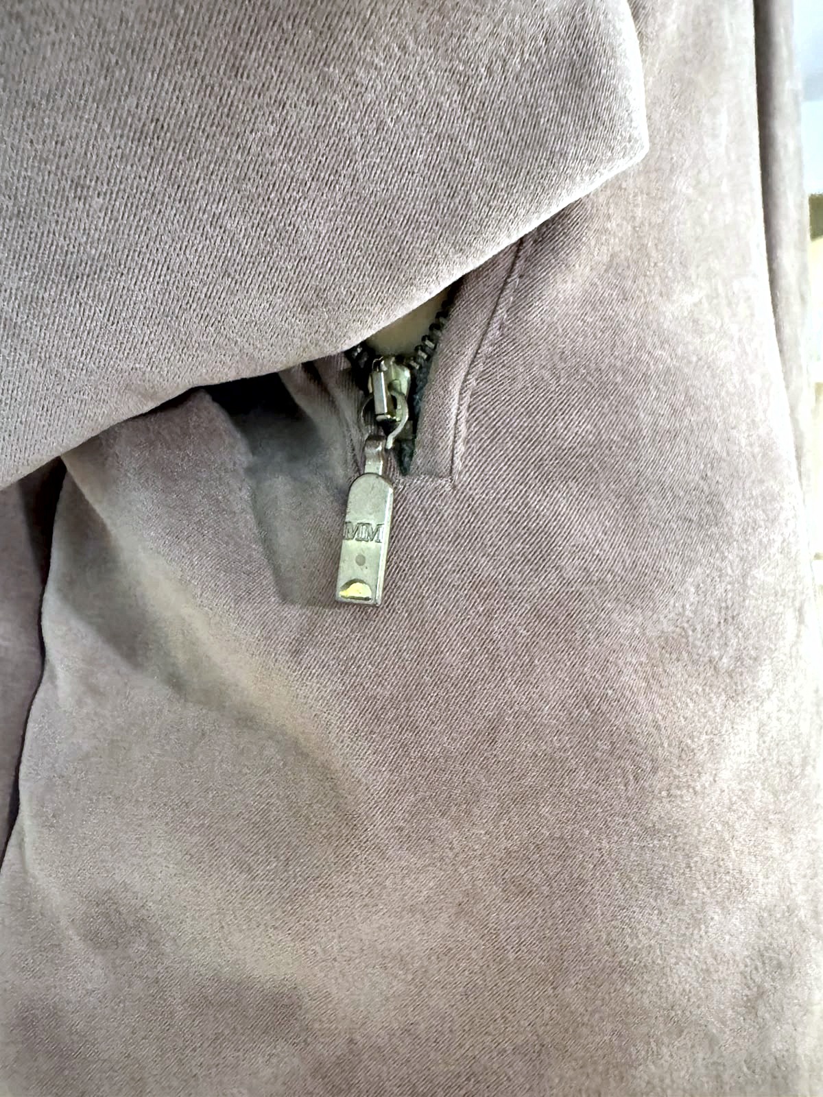 Max Mara Quilted Coat in Brown Suede-Effect Microfibre Fabric 8