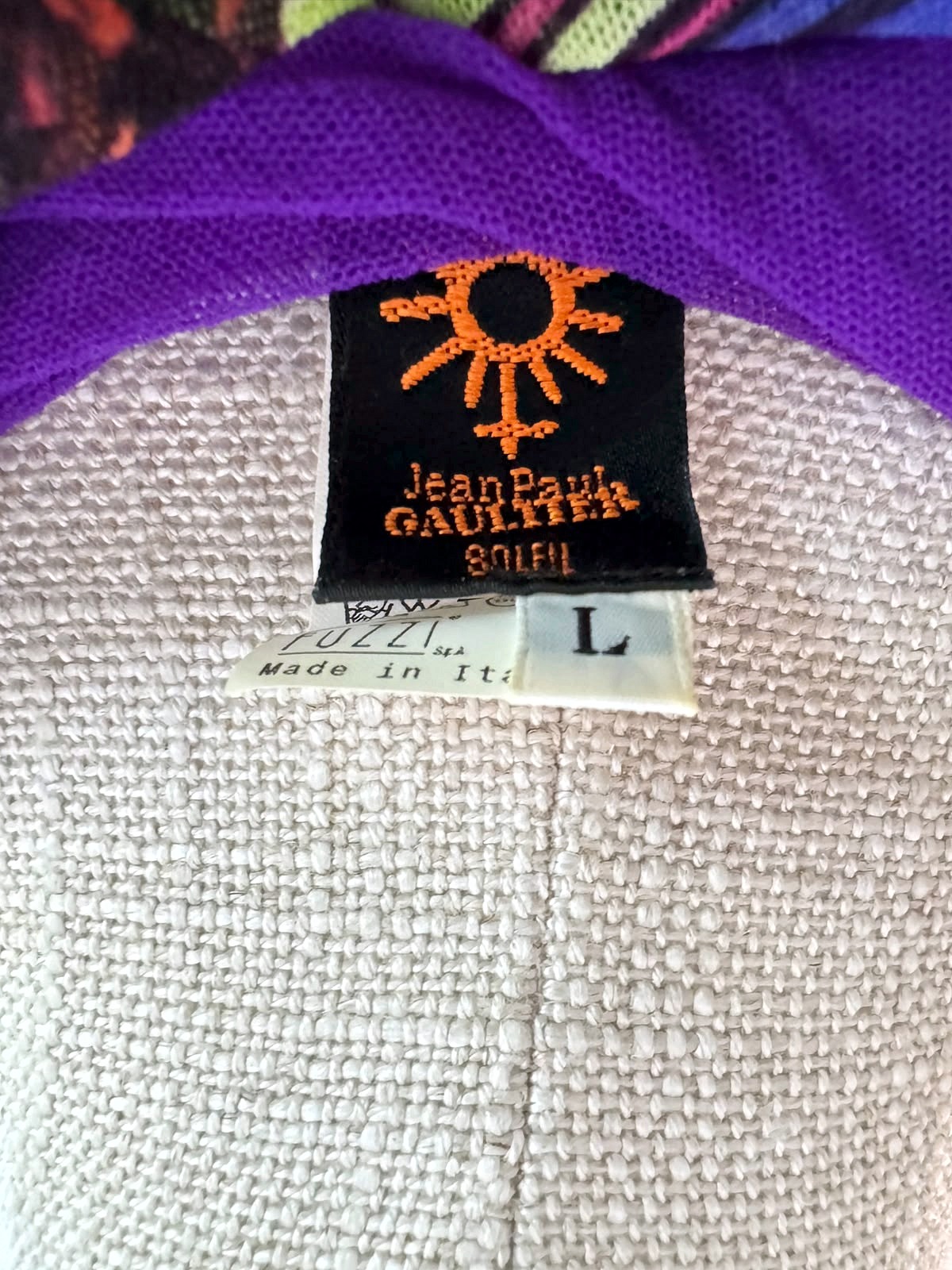 Jean Paul Gauliter Kleid-und-Schal-Set „Soleil“ von Jean Paul Gaultier aus bedrucktem Tüll 7