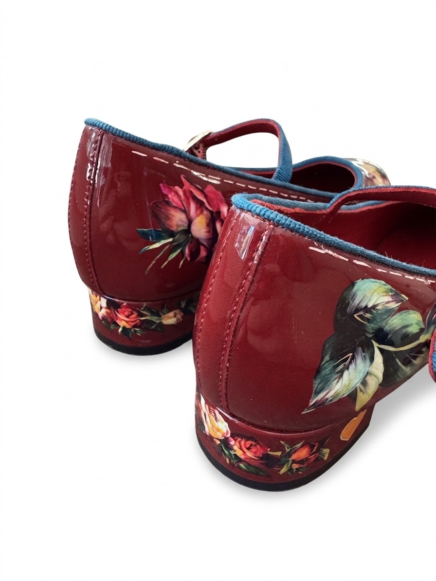 Dolce & Gabbana Mary Jane Charol Burgundy 3
