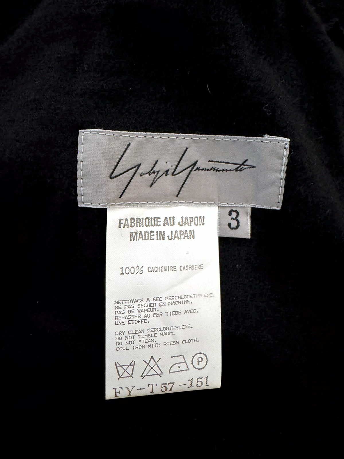 Yohji Yamamoto Long Dress in 100% Pure Cashmere Knit, in Black 4