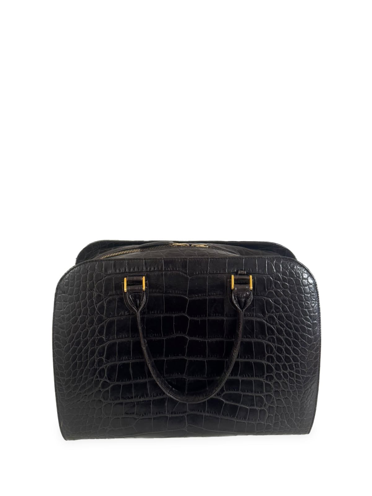 Kuhn Kuhn’s Fine Line Vintage Handbag in Crocodile-Effect Embossed Cowhide Leather