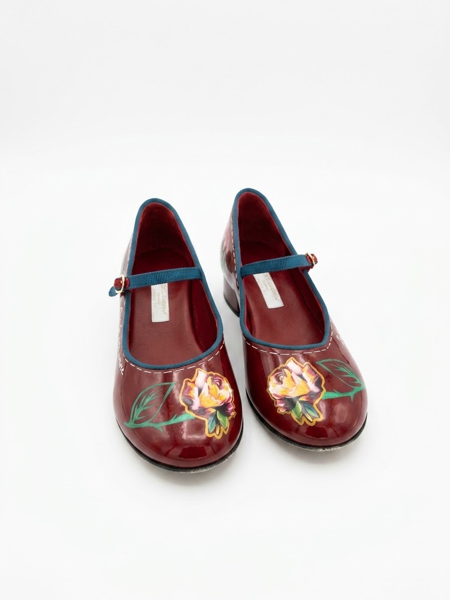 Dolce & Gabbana Mary Jane Charol Burgundy
