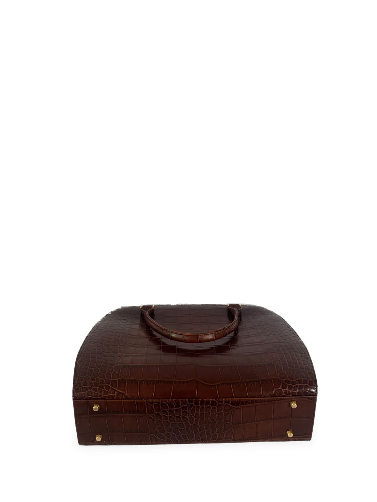 Kuhn Kuhn’s Fine Line Vintage Handbag in Crocodile-Effect Embossed Cowhide Leather 6