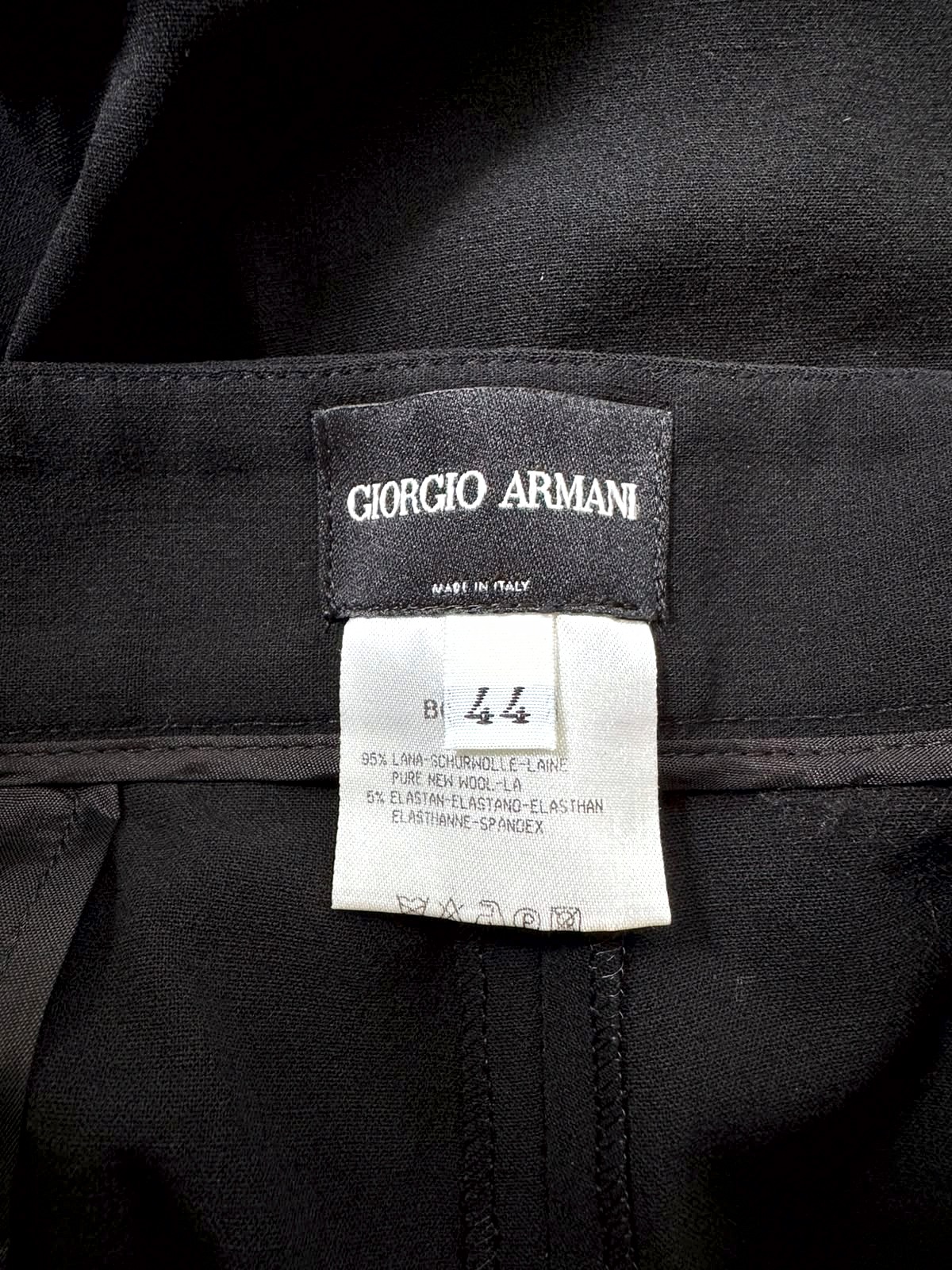 Giorgio Armani Giorgio Armani-Anzughose aus elastischer Schurwolle in Schwarz 4