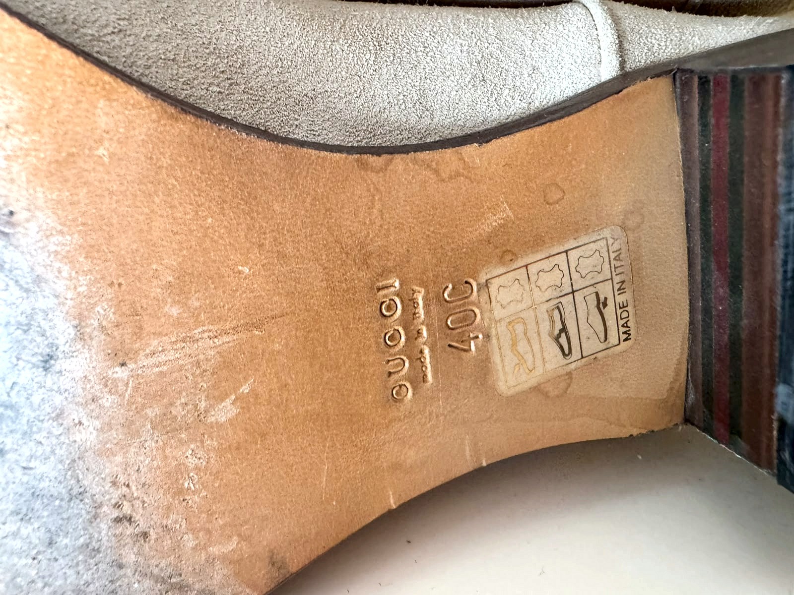 Vintage Gucci-style cowboy ankle boots in beige suede 8