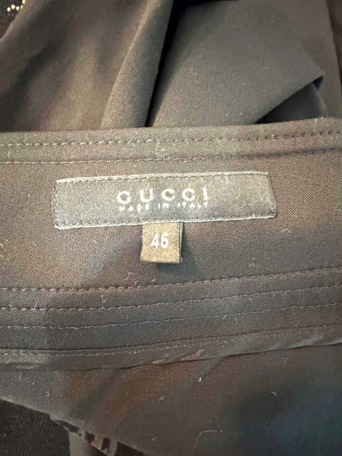 Gucci Gucci-Anzughose aus elastischer Wolle in Schwarz 3