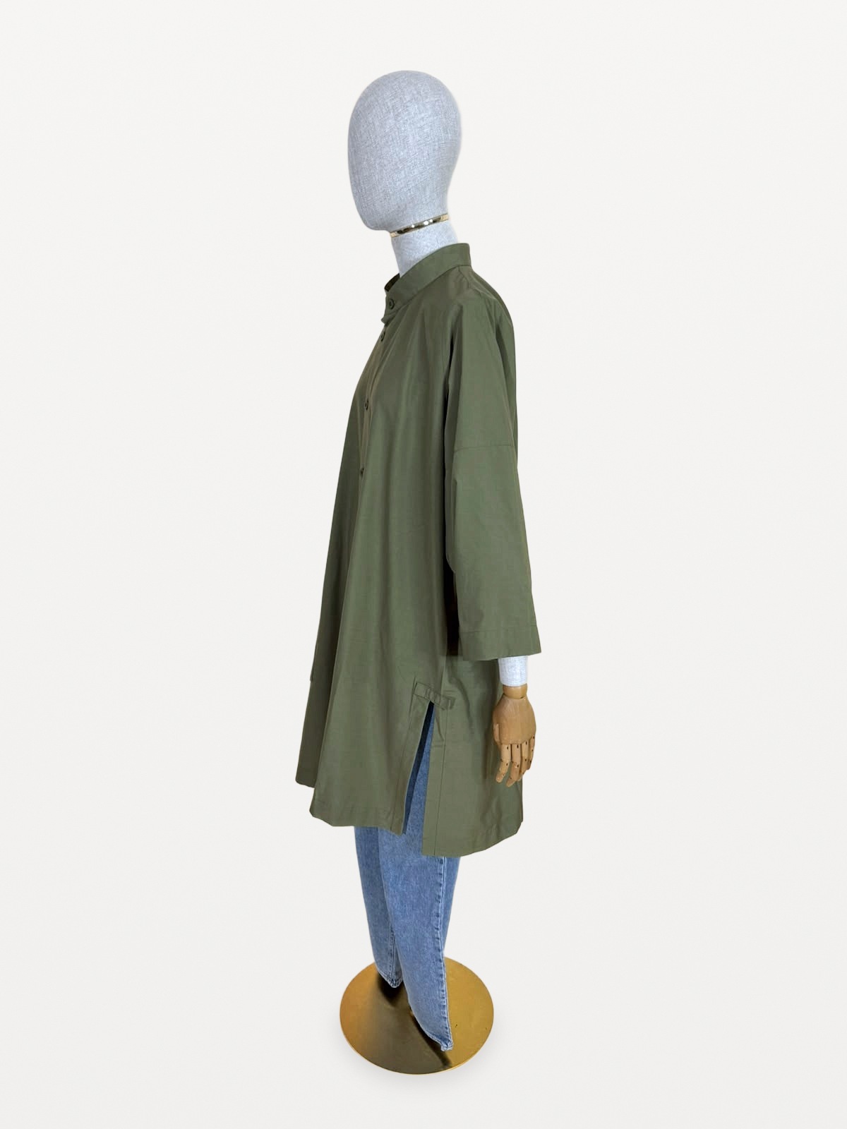 Structured Overshirt 132 5. Issey Miyake in Khaki Green 4