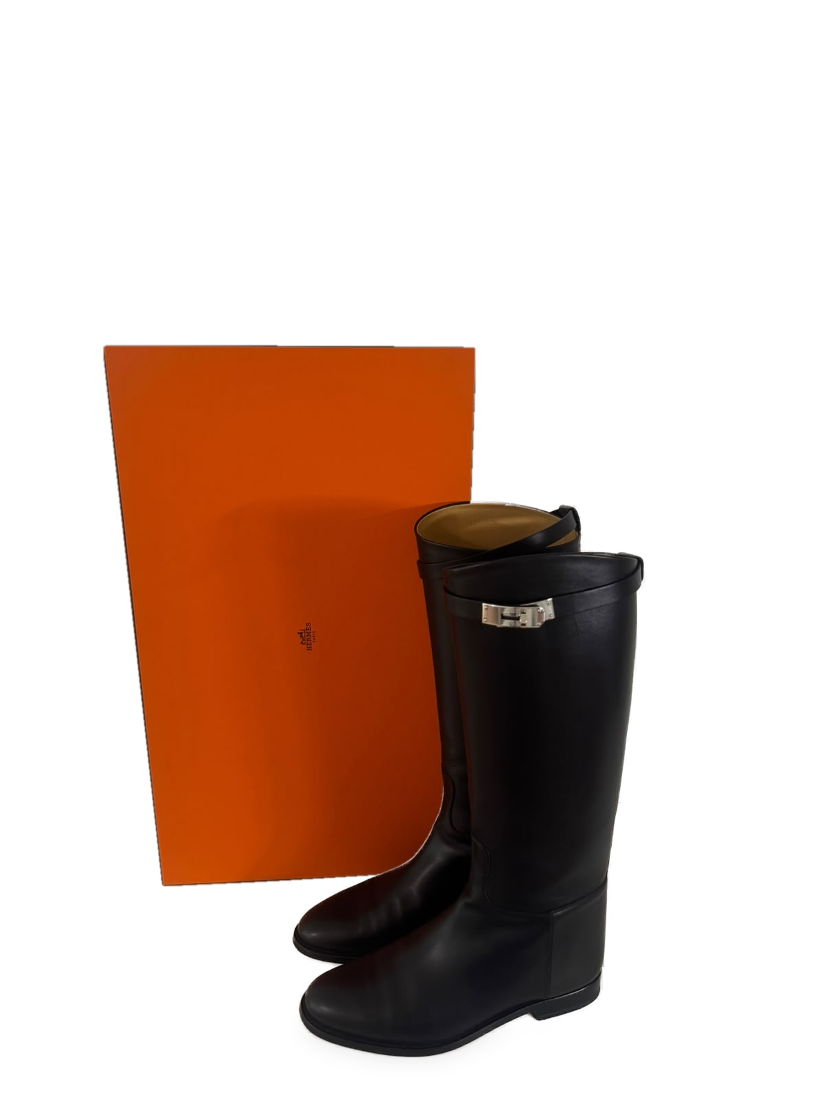 Hermès ‘Hermès’ Jump high-top boots – for horse riding, made from black calfskin 2